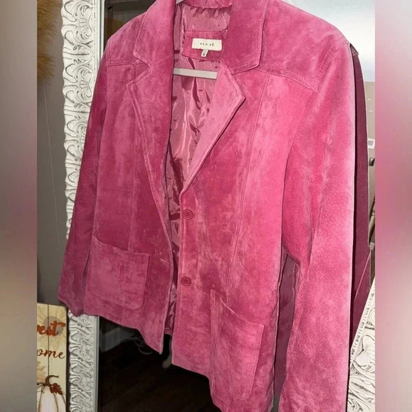 Sorbe • Pink Suede Jacket - Picture 2 of 12
